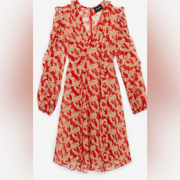 THE KOOPLES: WRAPAROUND SHORT PRINTED DRESS WITH FRILLS - Picture 2 of 4